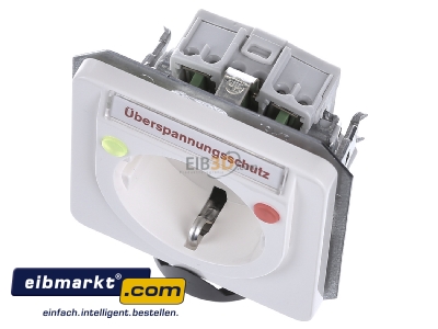 View up front Siemens Indus.Sector 5UB1486 Socket outlet protective contact white
