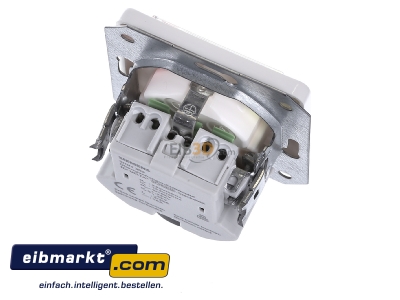 Top rear view Siemens Indus.Sector 5UB1486 Socket outlet protective contact white

