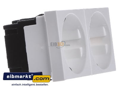 View on the left Peha D 6212.02 EMS SI Socket outlet protective contact white 
