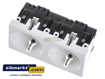View up front Peha D 6212.02 EMS SI Socket outlet protective contact white 
