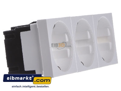 View on the left Peha D 6213.02 EMS SI Socket outlet protective contact white 

