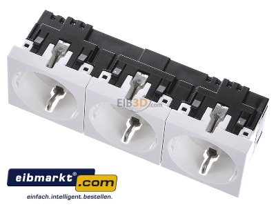 View up front Peha D 6213.02 EMS SI Socket outlet protective contact white 
