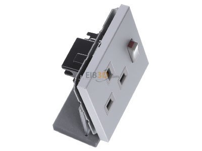 Ansicht oben links Jung AL 3171 Abschaltbare Steckdose alu 13A 250V 2-pol.u.E 
