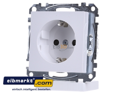 Front view Merten MEG2300-0325 Socket outlet protective contact white
