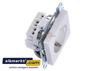 View top left Merten MEG2301-0419 Socket outlet protective contact white
