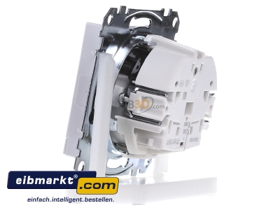 Ansicht rechts Merten MEG2304-0325 SCHUKO-Steckdose aws/gl Lichtausl.LED-Bel. 