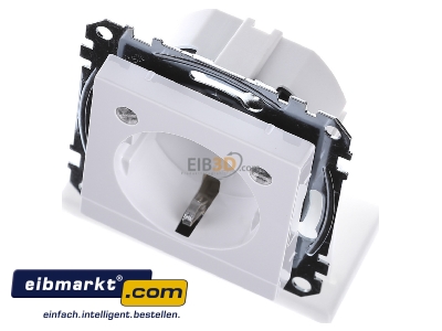 Ansicht oben vorne Merten MEG2304-0325 SCHUKO-Steckdose aws/gl Lichtausl.LED-Bel. 