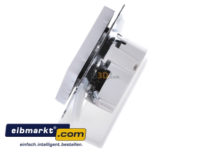 Ansicht oben rechts Merten MEG2304-0325 SCHUKO-Steckdose aws/gl Lichtausl.LED-Bel. 