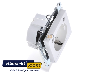 Ansicht oben links Merten MEG2304-0419 SCHUKO-Steckdose pws Lichtausl.LED-Bel. 