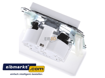 Ansicht oben hinten Merten MEG2304-0419 SCHUKO-Steckdose pws Lichtausl.LED-Bel. 