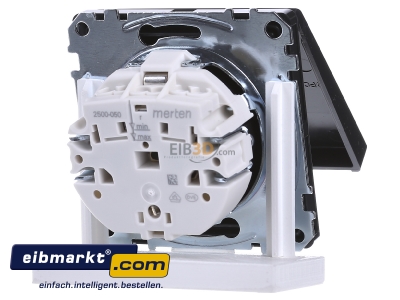 Ansicht hinten Merten MEG2310-7214 SCHUKO-Steckdose anth Klappdeckel 