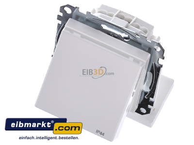 Ansicht oben vorne Merten MEG2314-0319 SCHUKO-Steckdose pws Klappdeckel IP44 