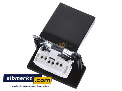 Ansicht oben hinten Merten MEG2314-0414 SCHUKO-Steckdose anth Klappdeckel IP44 