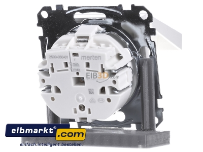 Ansicht hinten Merten MEG2314-0419 SCHUKO-Steckdose pws Klappdeckel IP44 