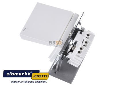 Ansicht oben rechts Merten MEG2314-0419 SCHUKO-Steckdose pws Klappdeckel IP44 