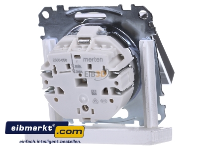 Ansicht hinten Merten MEG2314-0460 SCHUKO-Steckdose alu Klappdeckel IP44 