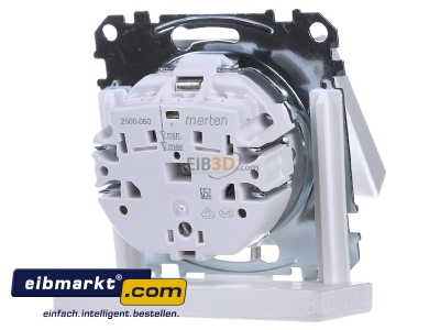 Ansicht hinten Merten MEG2315-0325 SCHUKO-Steckdose aws/gl Klappdeckel 