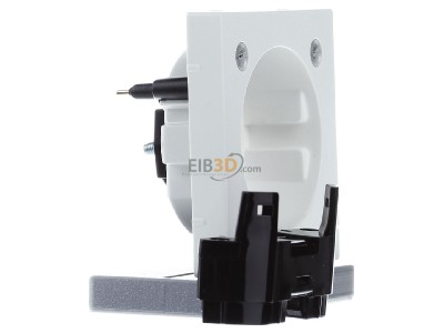 Ansicht links Merten MEG2334-0419 Zentralplatte pws f.Steckdose LED 