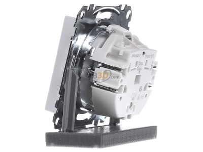 Ansicht rechts Merten MEG2400-0325 SCHUKO-Steckdose aws/gl BRS Schraub-Liftkl. 