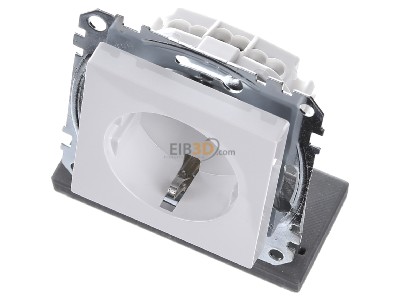 Ansicht oben vorne Merten MEG2400-0325 SCHUKO-Steckdose aws/gl BRS Schraub-Liftkl. 