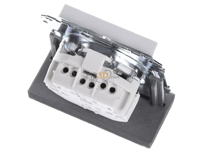 Ansicht oben hinten Merten MEG2400-0325 SCHUKO-Steckdose aws/gl BRS Schraub-Liftkl. 
