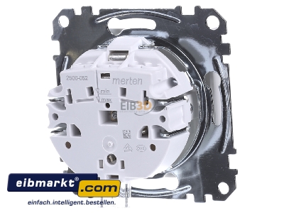 Ansicht hinten Merten MEG2401-0419 SCHUKO-Steckdose pws Schraub-Liftklemme 