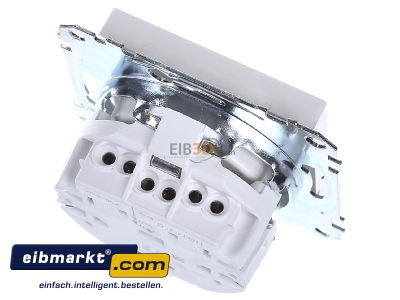 Ansicht oben hinten Merten MEG2401-0419 SCHUKO-Steckdose pws Schraub-Liftklemme 
