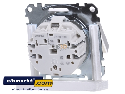 Ansicht hinten Merten MEG2414-0319 SCHUKO-Steckdose pws/gl m.Klappdeckel IP44 