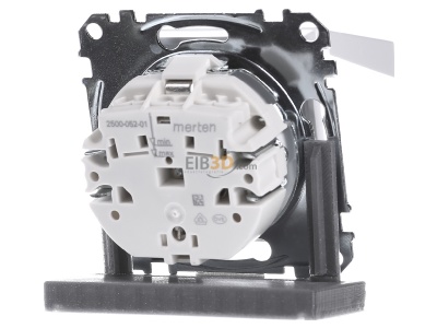 Ansicht hinten Merten MEG2414-0325 SCHUKO-Steckdose aws/gl m.Klappdeckel IP44 