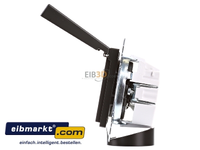 Ansicht rechts Merten MEG2414-0414 SCHUKO-Steckdose anth m.Klappdeckel IP44 