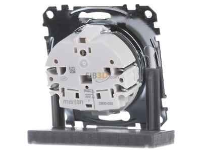Ansicht hinten Merten MEG2500-0319 Steckdose pws/gl Schutzk.stift BRS 