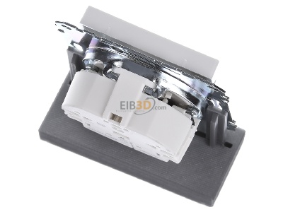 Ansicht oben hinten Merten MEG2500-0319 Steckdose pws/gl Schutzk.stift BRS 