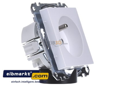 Ansicht links Merten MEG2500-0325 Steckdose aws/gl Schutzk.stift BRS 