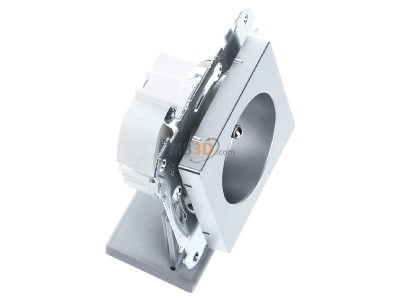 Ansicht oben links Merten MEG2500-0460 Steckdose alu Schutzk.stift BRS 
