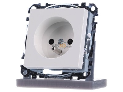 Frontansicht Merten MEG2600-0319 Steckdose pws/gl Schuko.stift BRS 
