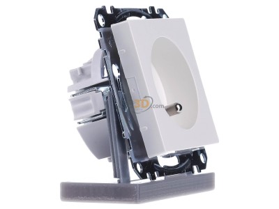 Ansicht links Merten MEG2600-0319 Steckdose pws/gl Schuko.stift BRS 