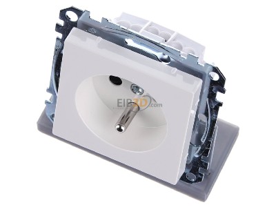 Ansicht oben vorne Merten MEG2600-0319 Steckdose pws/gl Schuko.stift BRS 