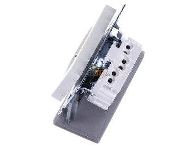 Ansicht oben rechts Merten MEG2600-0319 Steckdose pws/gl Schuko.stift BRS 