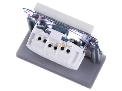Ansicht oben hinten Merten MEG2600-0319 Steckdose pws/gl Schuko.stift BRS 