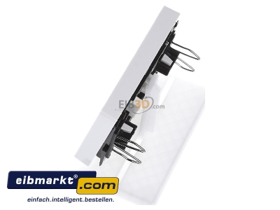 Ansicht oben rechts Merten MEG3305-0319 Wippe Klingel pws/gl Wech/Kreuz/Tast/Ein. 