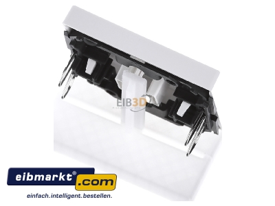 Ansicht oben hinten Merten MEG3305-0319 Wippe Klingel pws/gl Wech/Kreuz/Tast/Ein. 