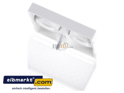 Ansicht oben hinten Merten MEG4122-0319 Zentralplatte pws/gl f�r Antennendose 