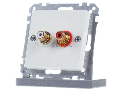 Frontansicht Merten MEG4350-0319 Steckdose pws/gl f�r Audio Anschluss 