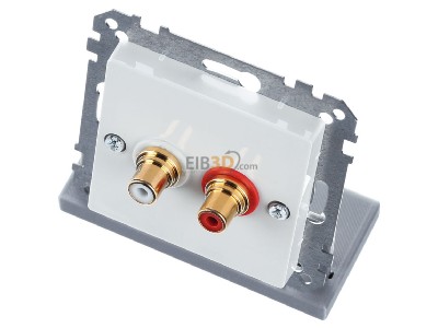 Ansicht oben vorne Merten MEG4350-0319 Steckdose pws/gl f�r Audio Anschluss 