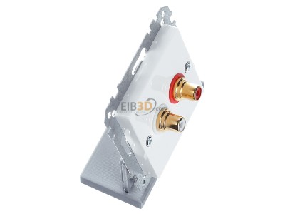 Ansicht oben links Merten MEG4350-0319 Steckdose pws/gl f�r Audio Anschluss 