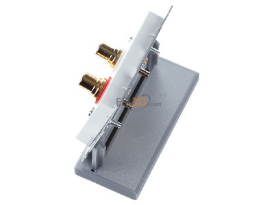 Ansicht oben rechts Merten MEG4350-0319 Steckdose pws/gl f�r Audio Anschluss 