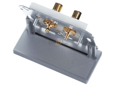 Ansicht oben hinten Merten MEG4350-0319 Steckdose pws/gl f�r Audio Anschluss 