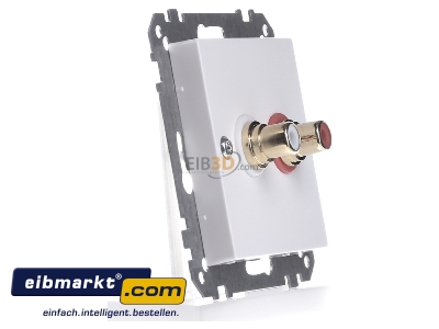 Ansicht links Merten MEG4350-0419 Steckdose pws fr Audio Anschluss 