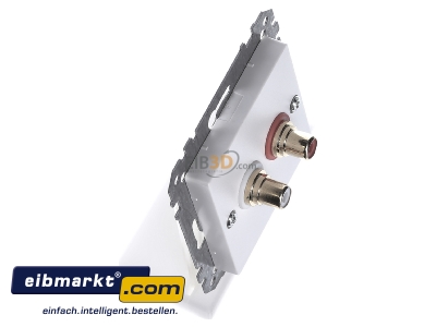 Ansicht oben links Merten MEG4350-0419 Steckdose pws fr Audio Anschluss 