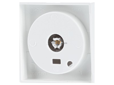 Ansicht hinten Merten MEG5250-0319 Zentralplatte pws/gl mit Drehkknopf 